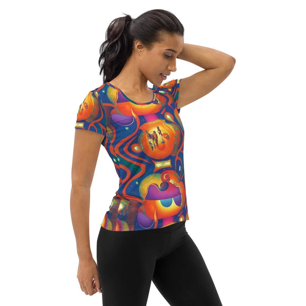 Dreams of Dimension on Women's Athletic T-Shirt — Right