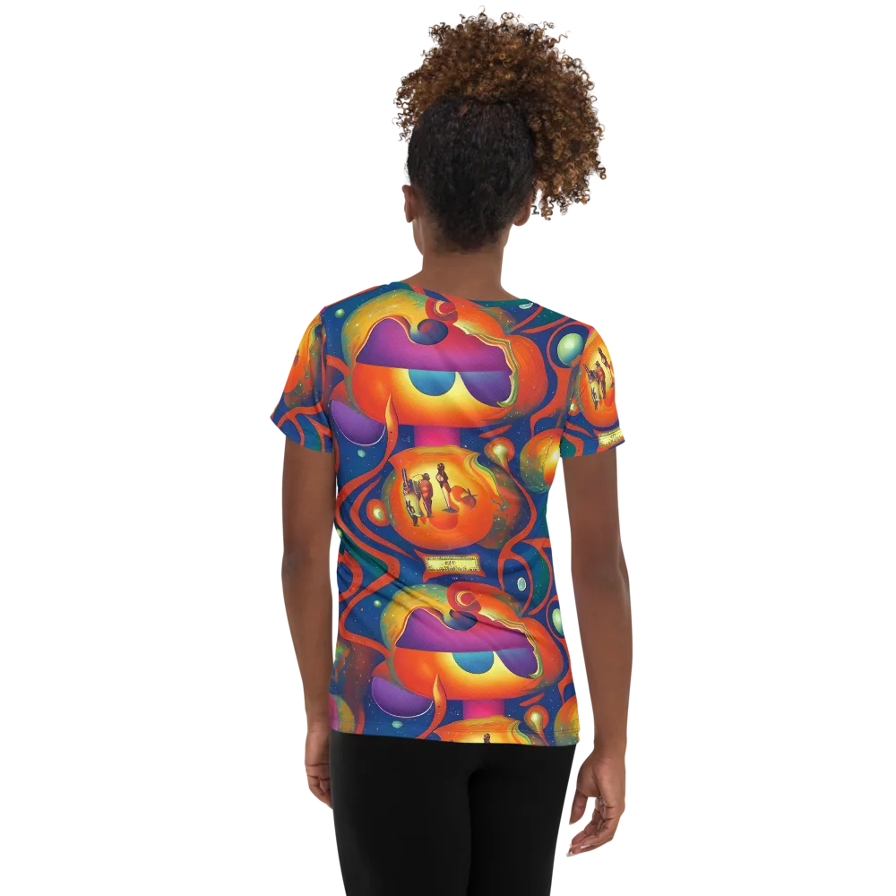 Dreams of Dimension on Women's Athletic T-Shirt — Back