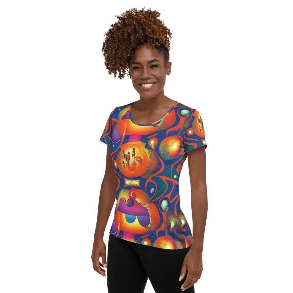 Dreams of Dimension on Women's Athletic T-Shirt — Left