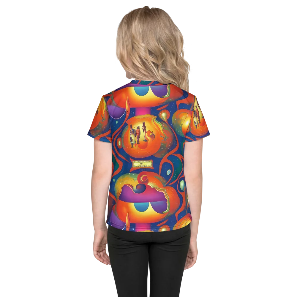 Dreams of Dimension on Kids Crew Neck T-Shirt — Back