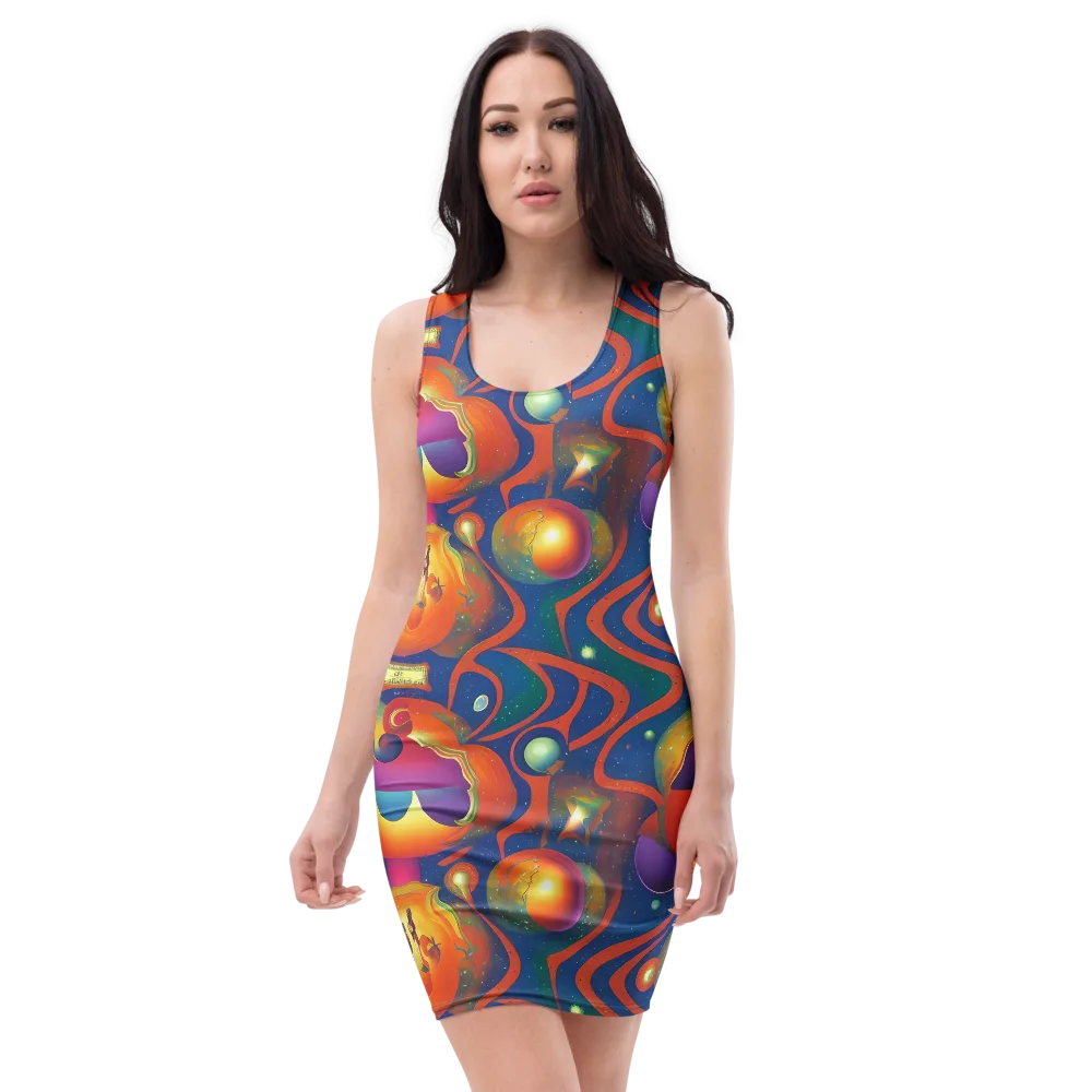 Dreams of Dimension on Bodycon Dress — Front