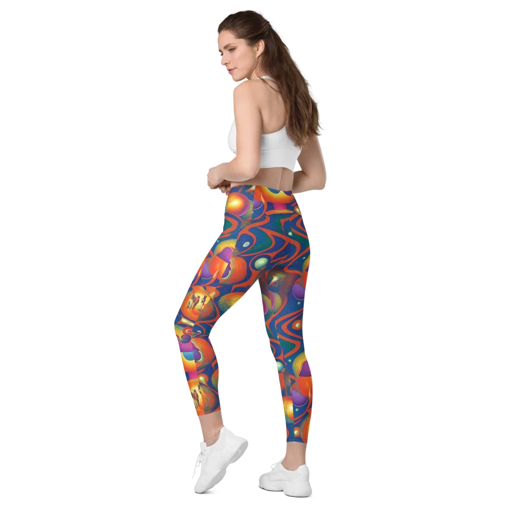 Dreams of Dimension on Leggings with Pockets — Left Back