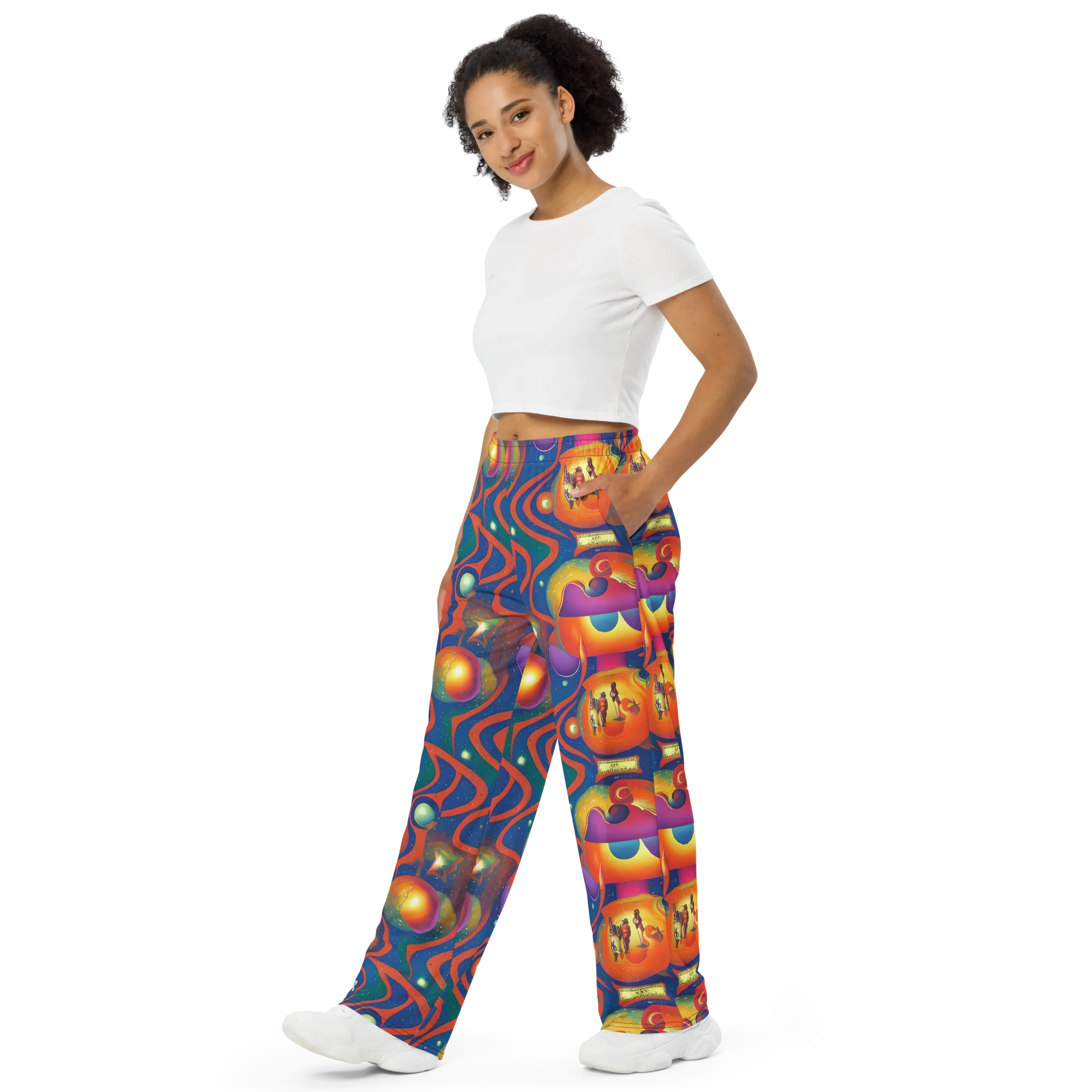 Dreams of Dimension on Wide-Leg Pants — Left Front