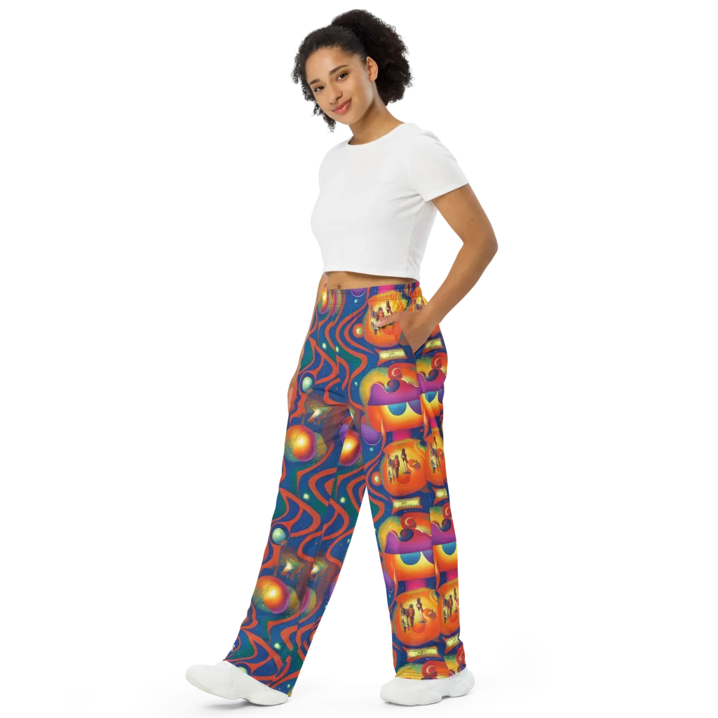 Dreams of Dimension on Wide-Leg Pants — Left Front