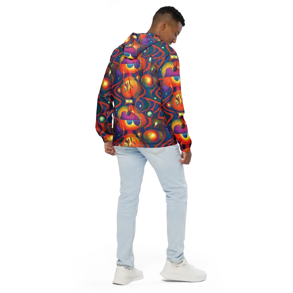 Dreams of Dimension on Men's Windbreaker — Back