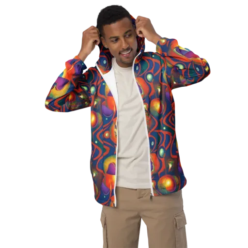 Dreams of Dimension on a Men's Windbreaker