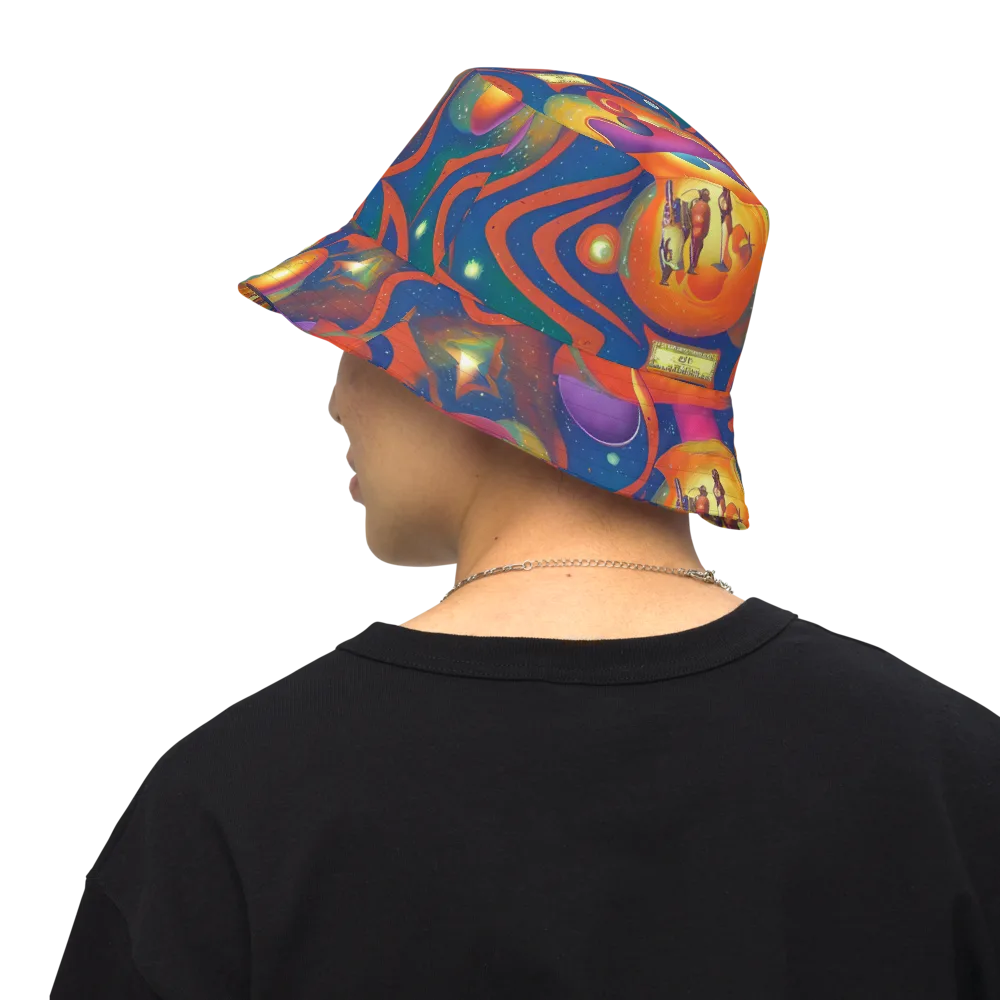 Dreams of Dimension on Reversible Bucket Hat — Back Inside