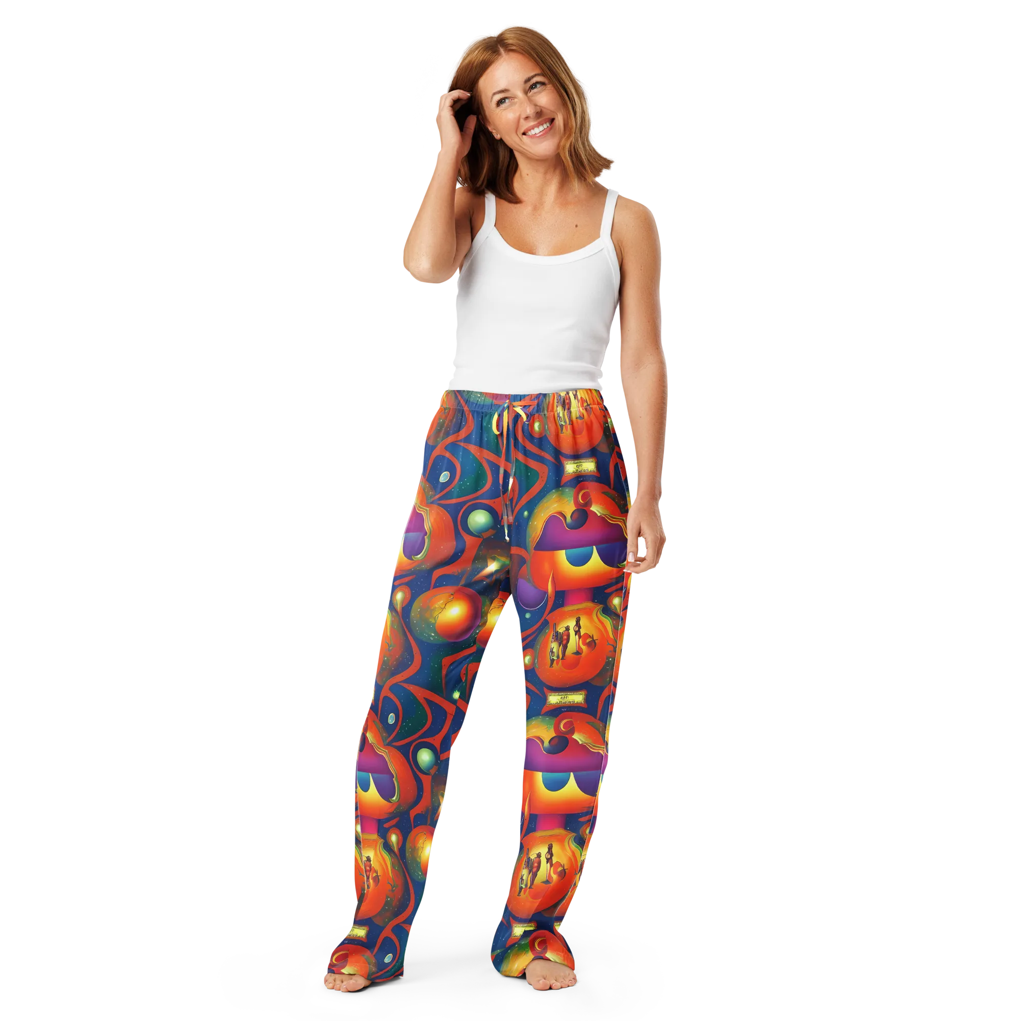 Dreams of Dimension on Women's Pajama Pants — Front