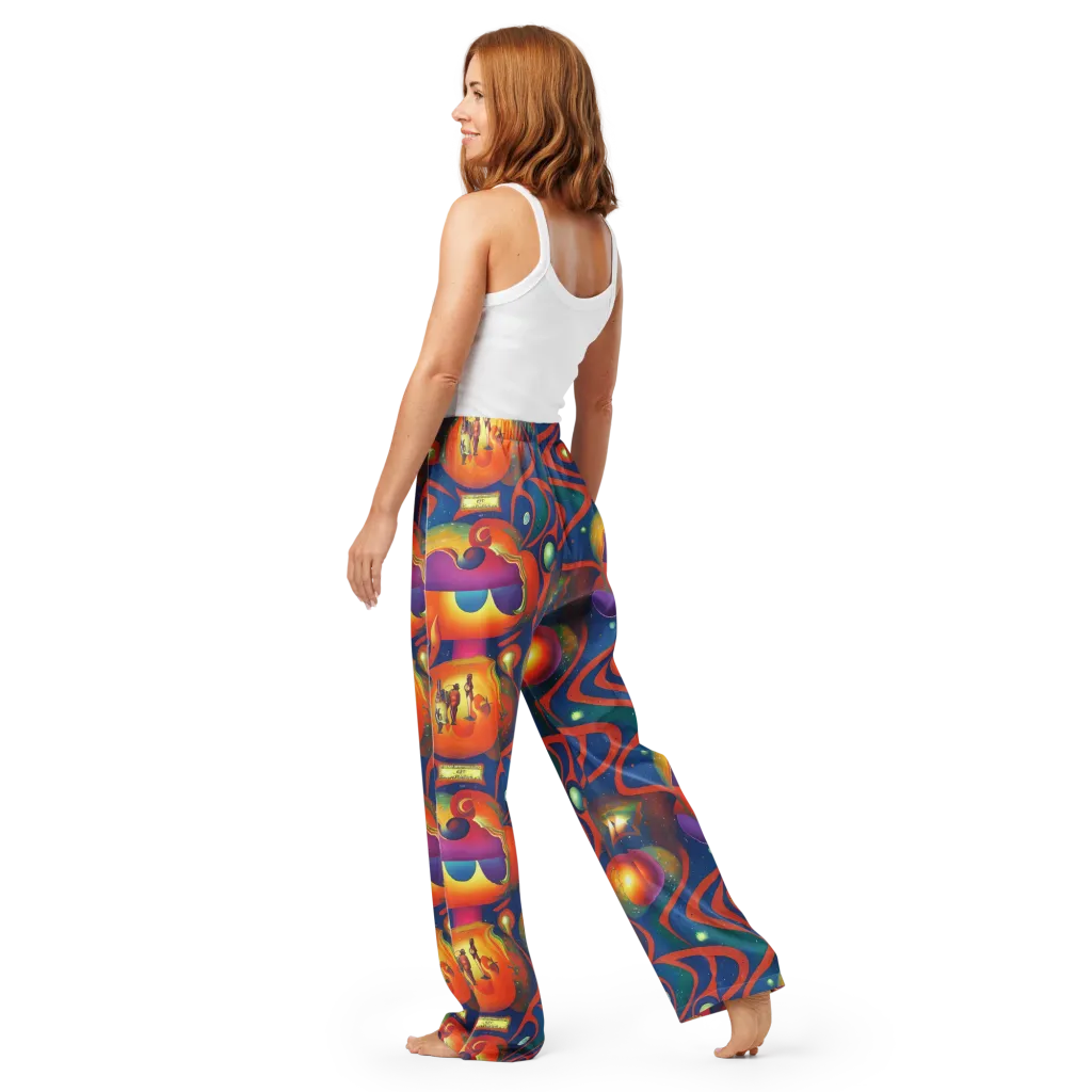 Dreams of Dimension on Women's Pajama Pants — Back