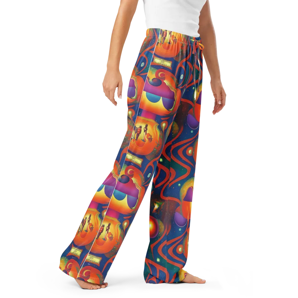 Dreams of Dimension on Women's Pajama Pants — Right Front
