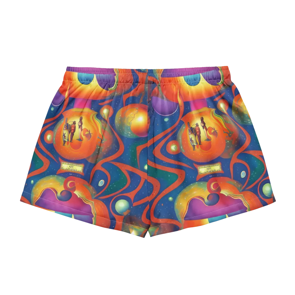 Dreams of Dimension on Women's Pajama Shorts — Back