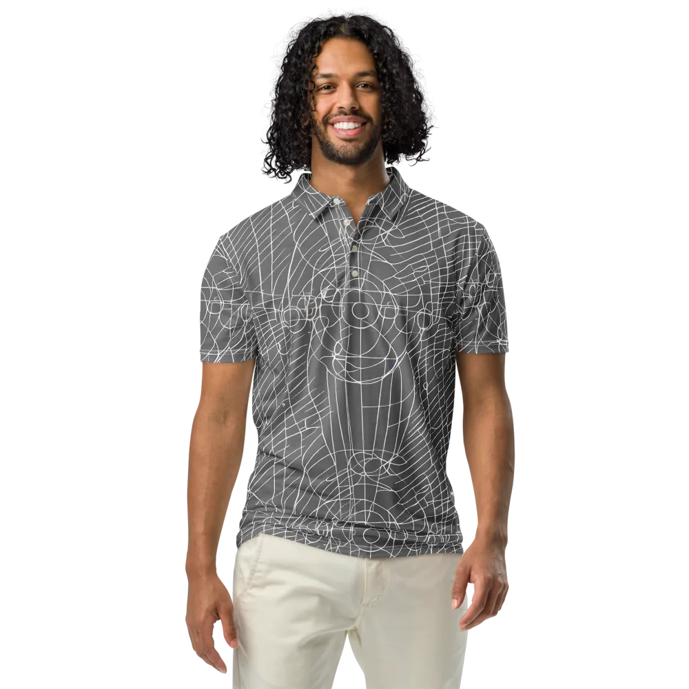 Cosmic Fabric on Men's Slim Fit Polo Shirt — Front