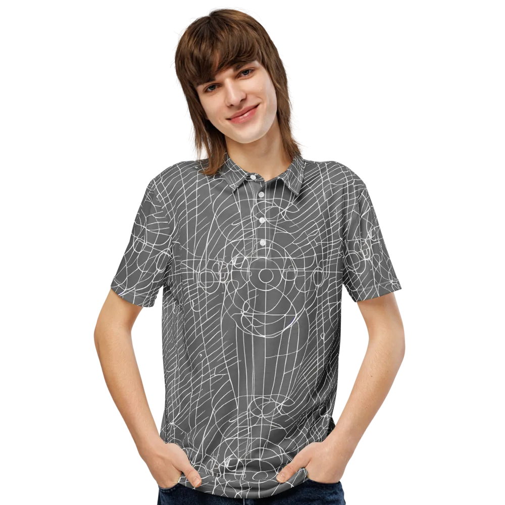 Cosmic Fabric on Men's Slim Fit Polo Shirt — Front
