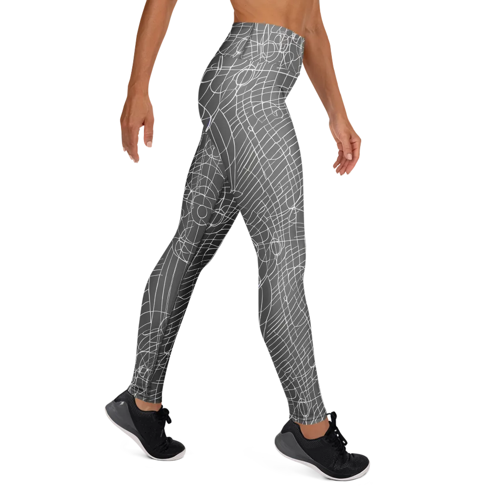 Cosmic Fabric on Yoga Leggings — Right