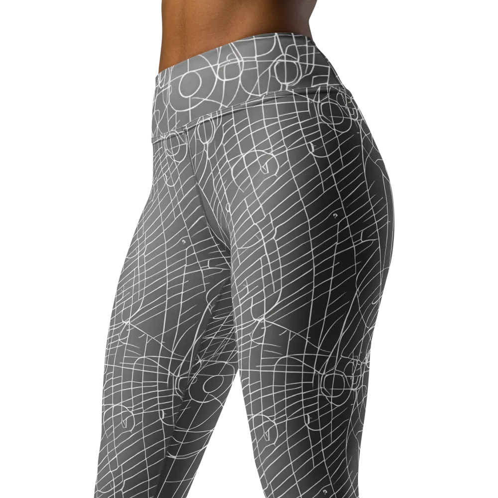 Cosmic Fabric on Yoga Leggings — Left Front