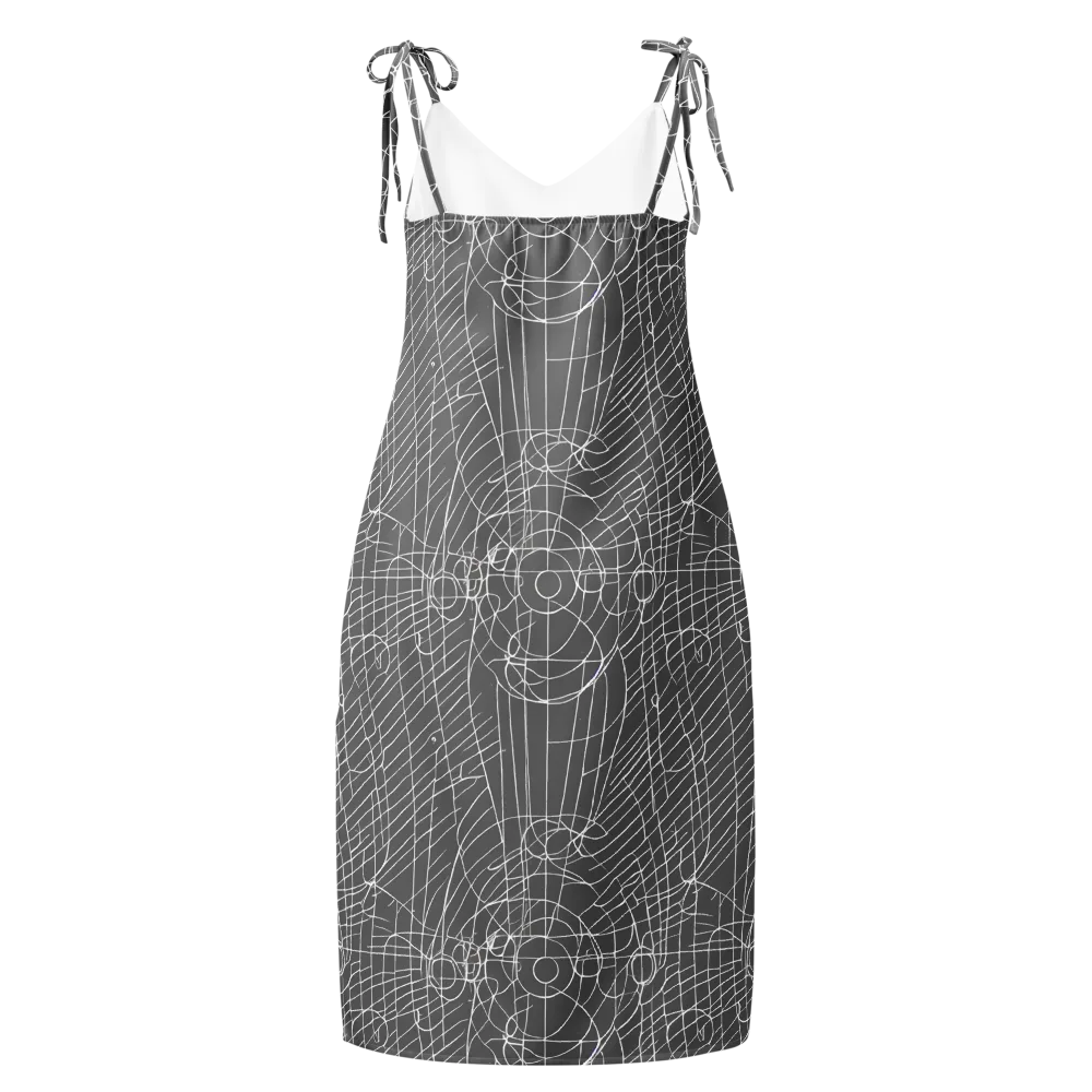Cosmic Fabric on Slip Dress — Back