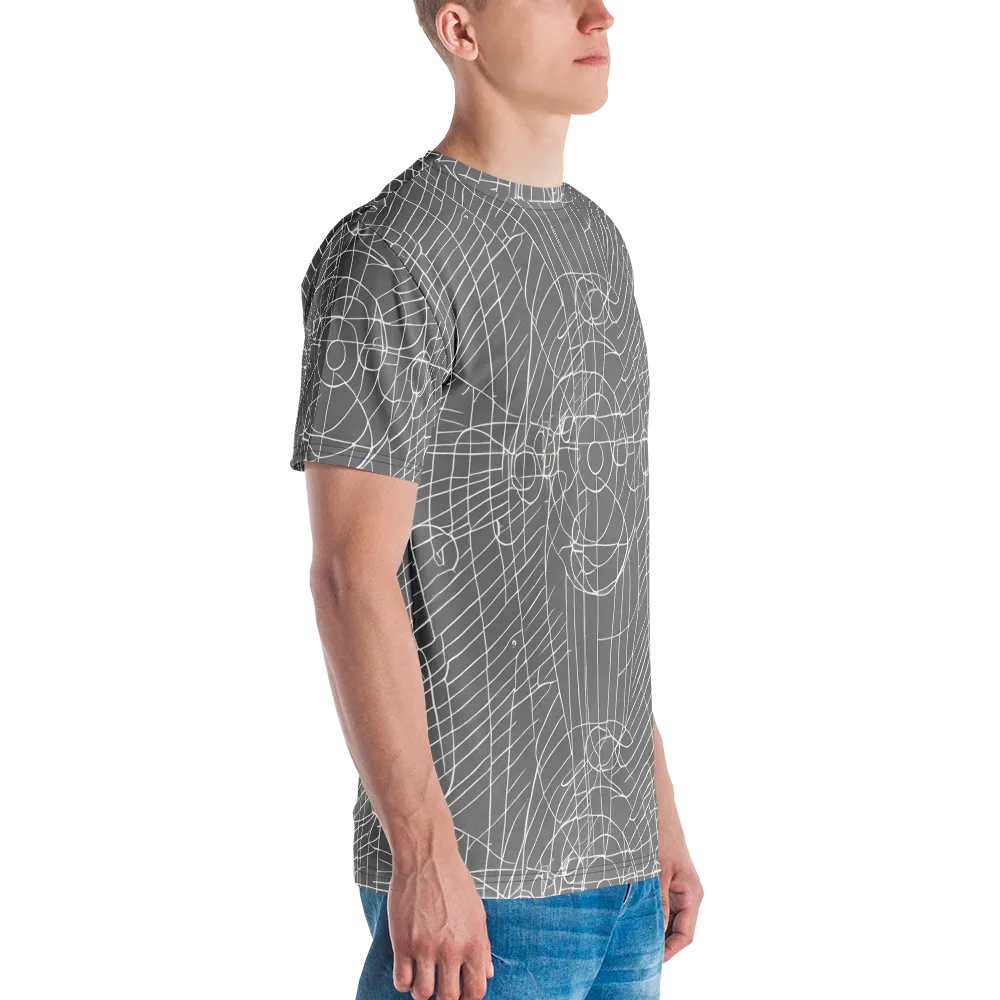 Cosmic Fabric on Men's Crew Neck T-Shirt — Right