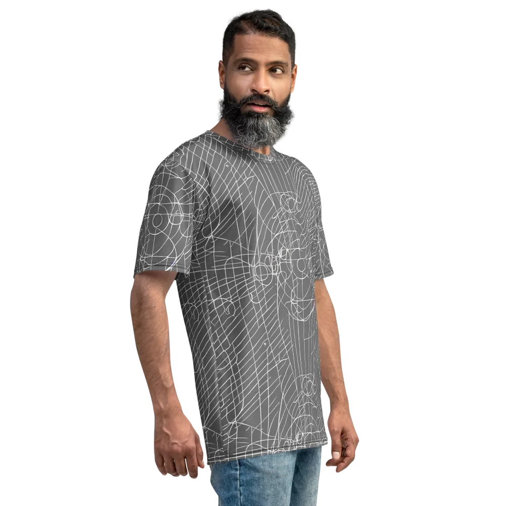 Cosmic Fabric on Men's Crew Neck T-Shirt — Right