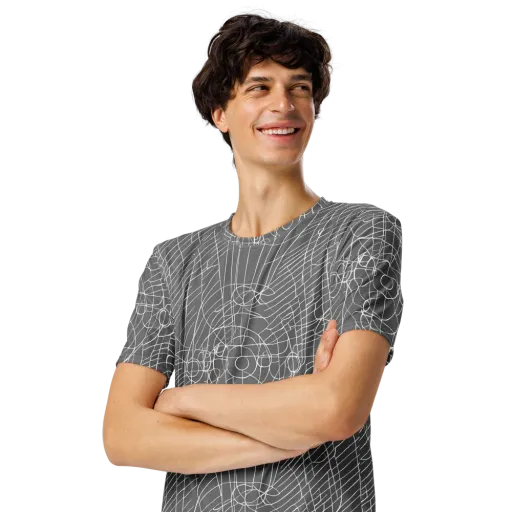 Cosmic Fabric on a Men's Crew Neck T-Shirt