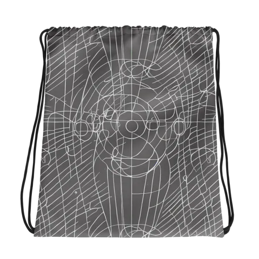Cosmic Fabric on a Drawstring Bag