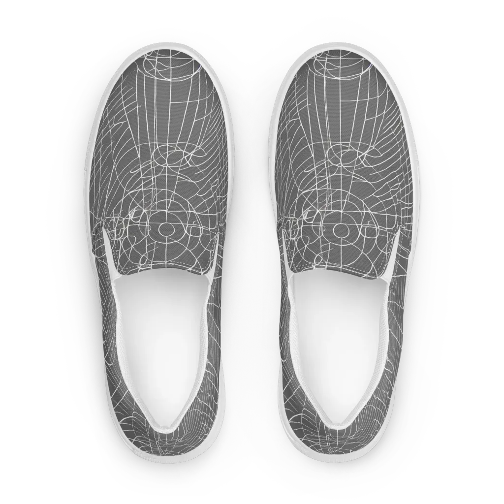 Cosmic Fabric on Women's Slip-On Canvas Shoes — Front