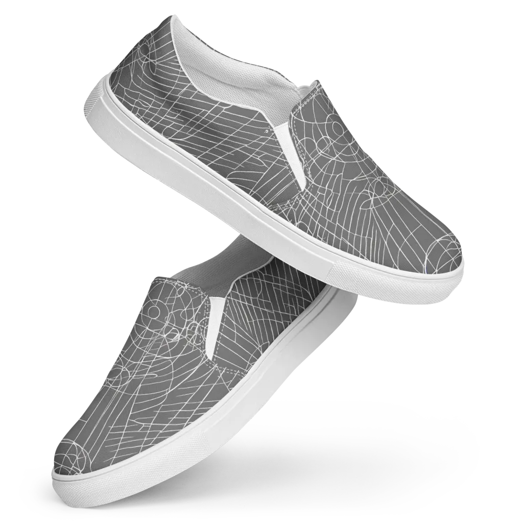 Cosmic Fabric on Women's Slip-On Canvas Shoes — Front