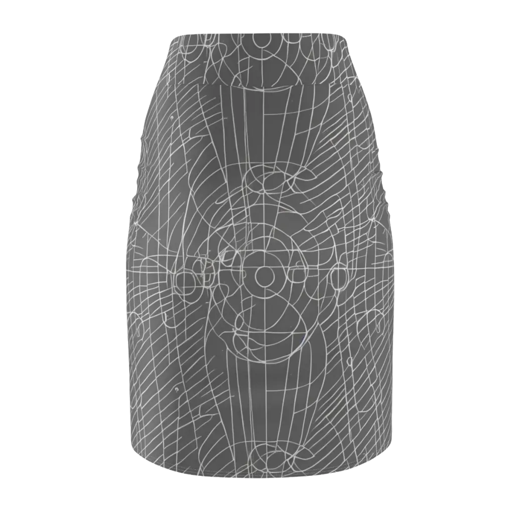 Cosmic Fabric on Pencil Skirt — Back