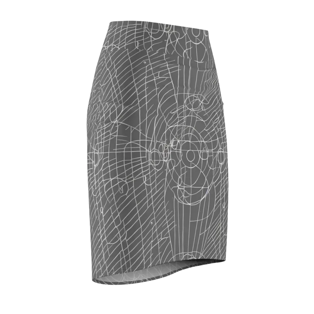 Cosmic Fabric on Pencil Skirt — Front Side