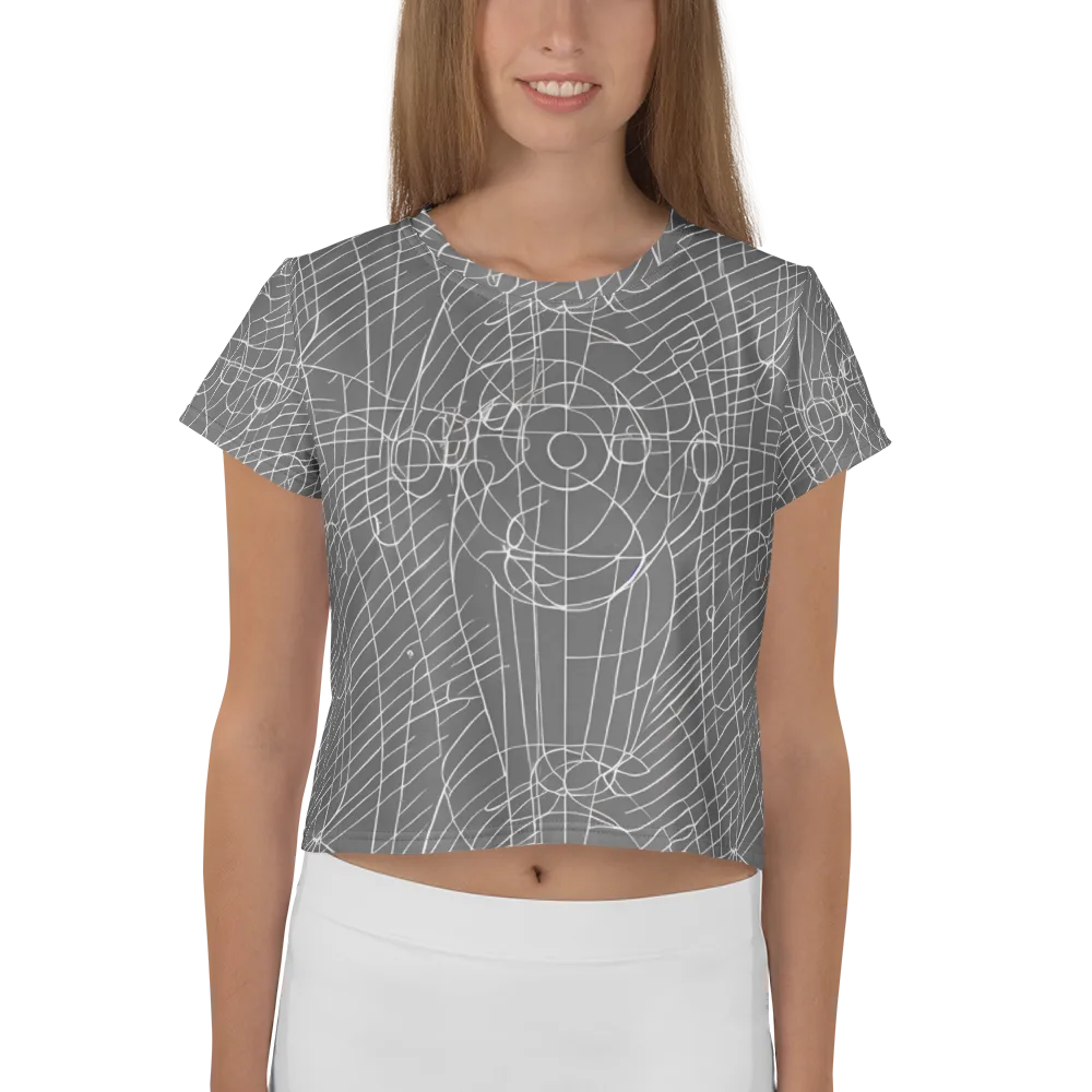 Cosmic Fabric on Crop Tee — Front