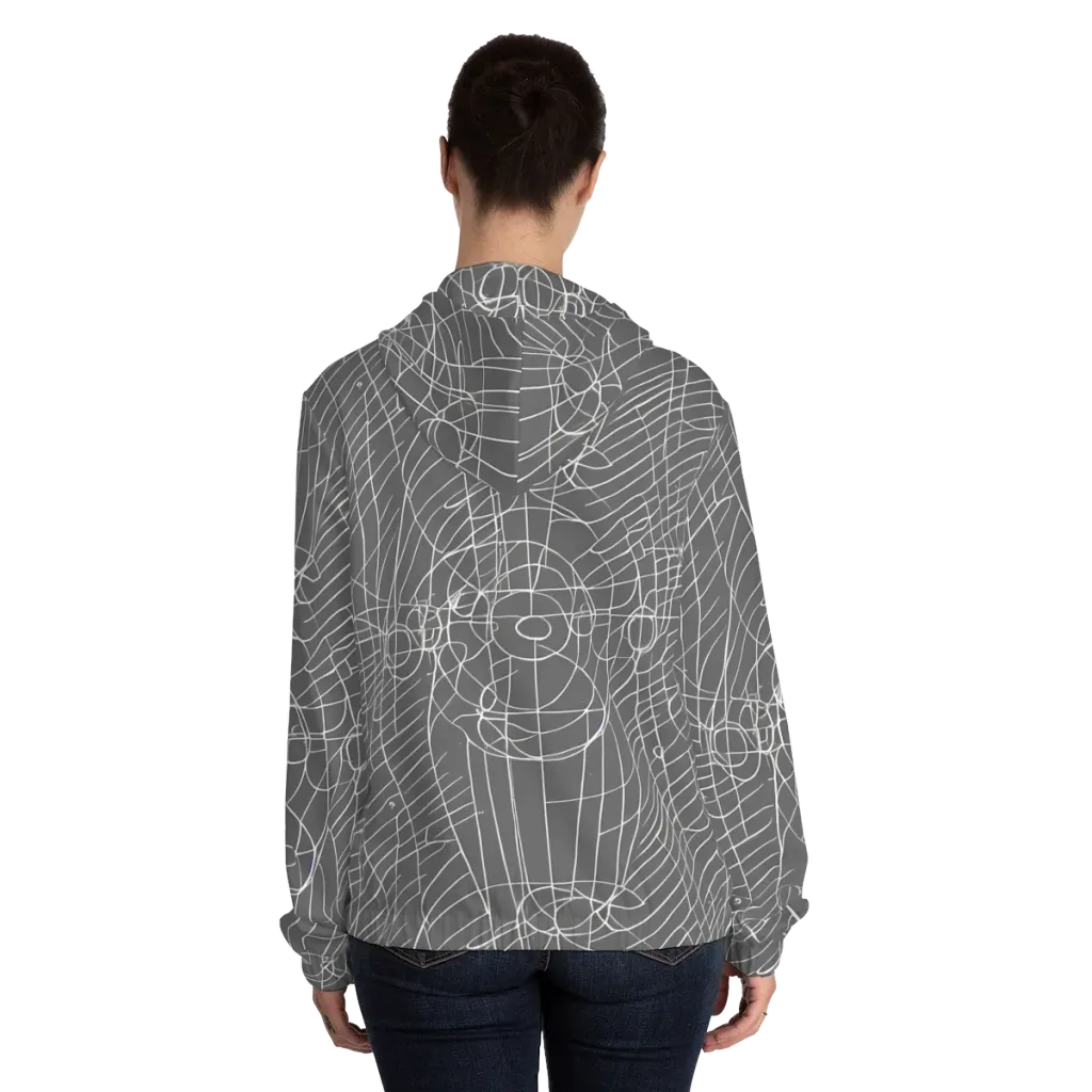 Cosmic Fabric on Women's Full-Zip Hoodie — Back On Person