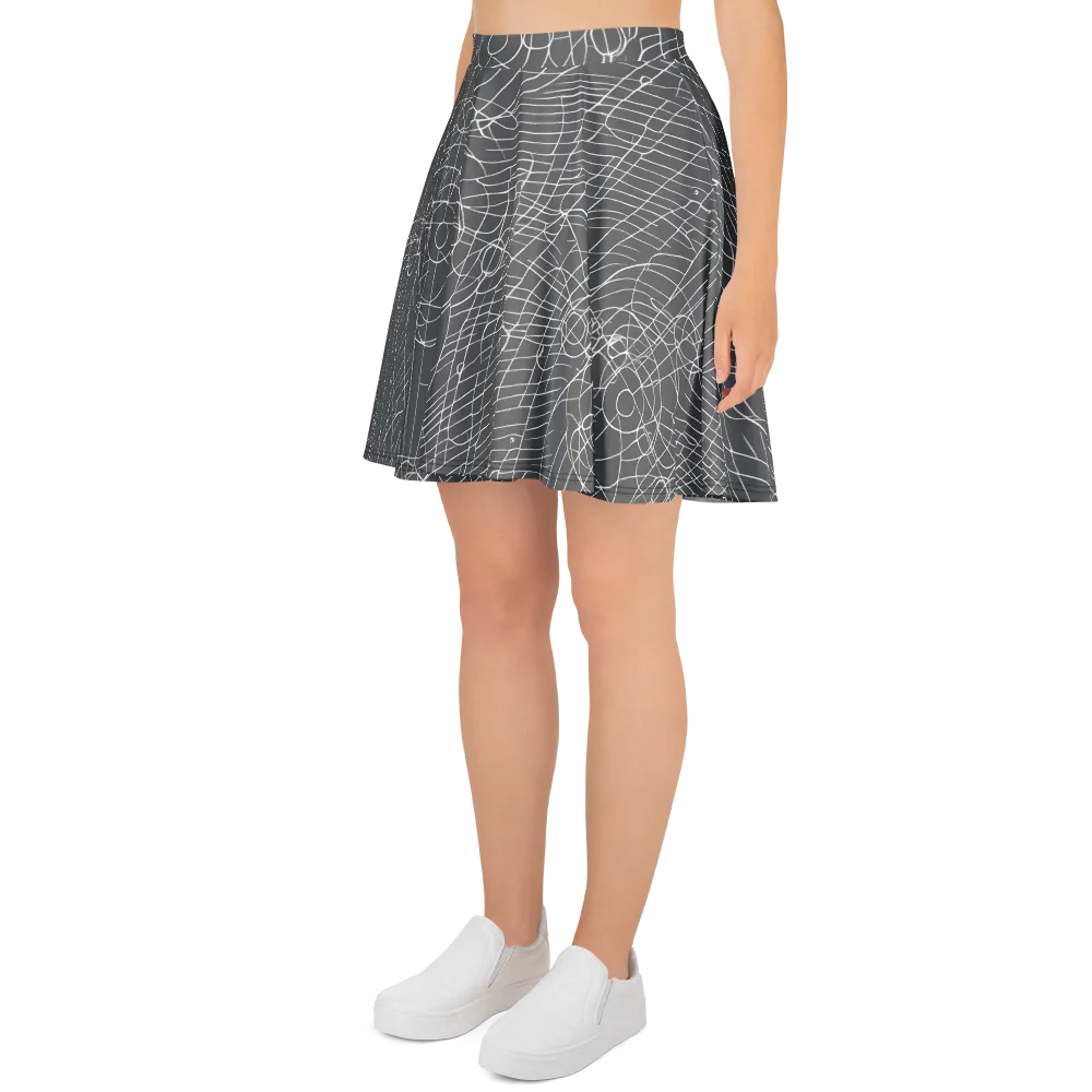 Cosmic Fabric on Skater Skirt — Left