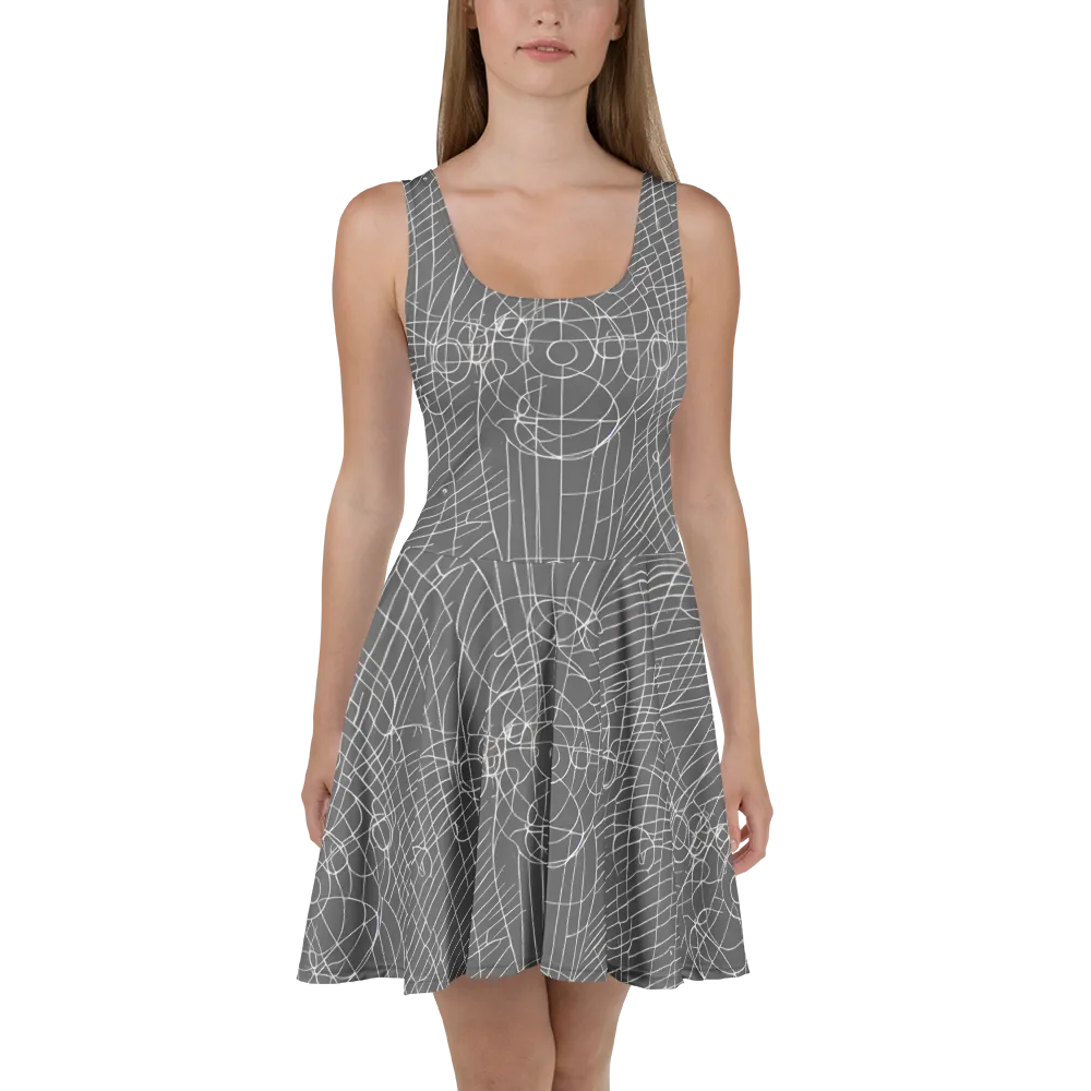 Cosmic Fabric on Skater Dress — Front