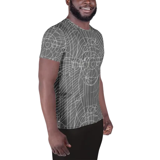 Cosmic Fabric on a Men's Athletic T-Shirt