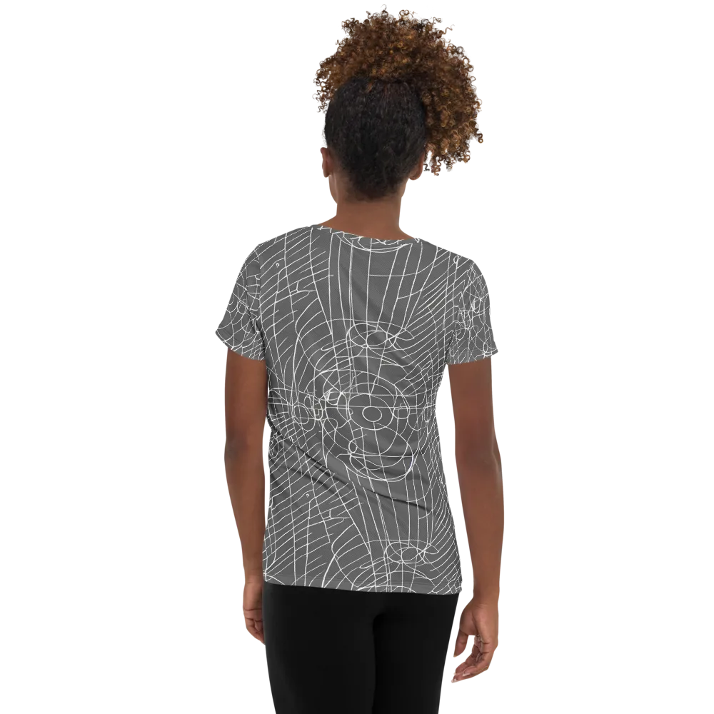Cosmic Fabric on Women's Athletic T-Shirt — Back