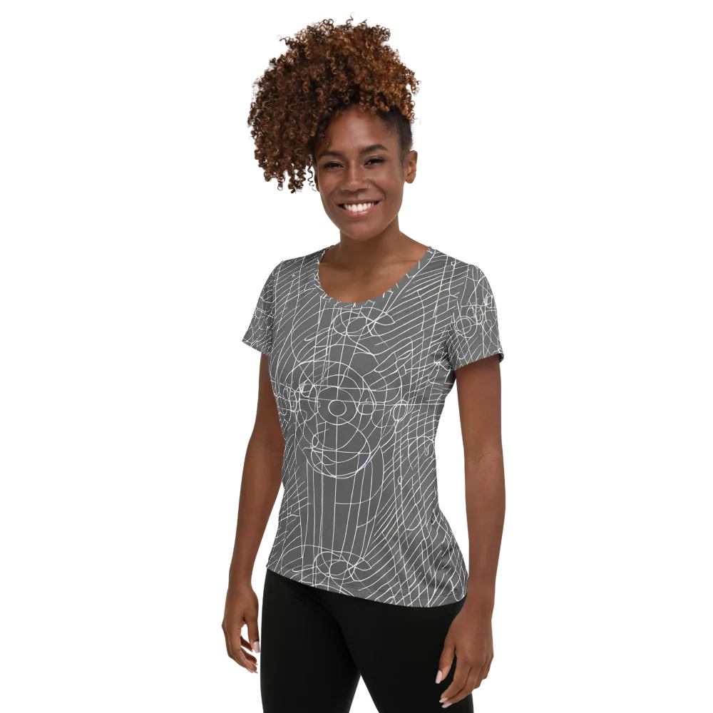 Cosmic Fabric on Women's Athletic T-Shirt — Left