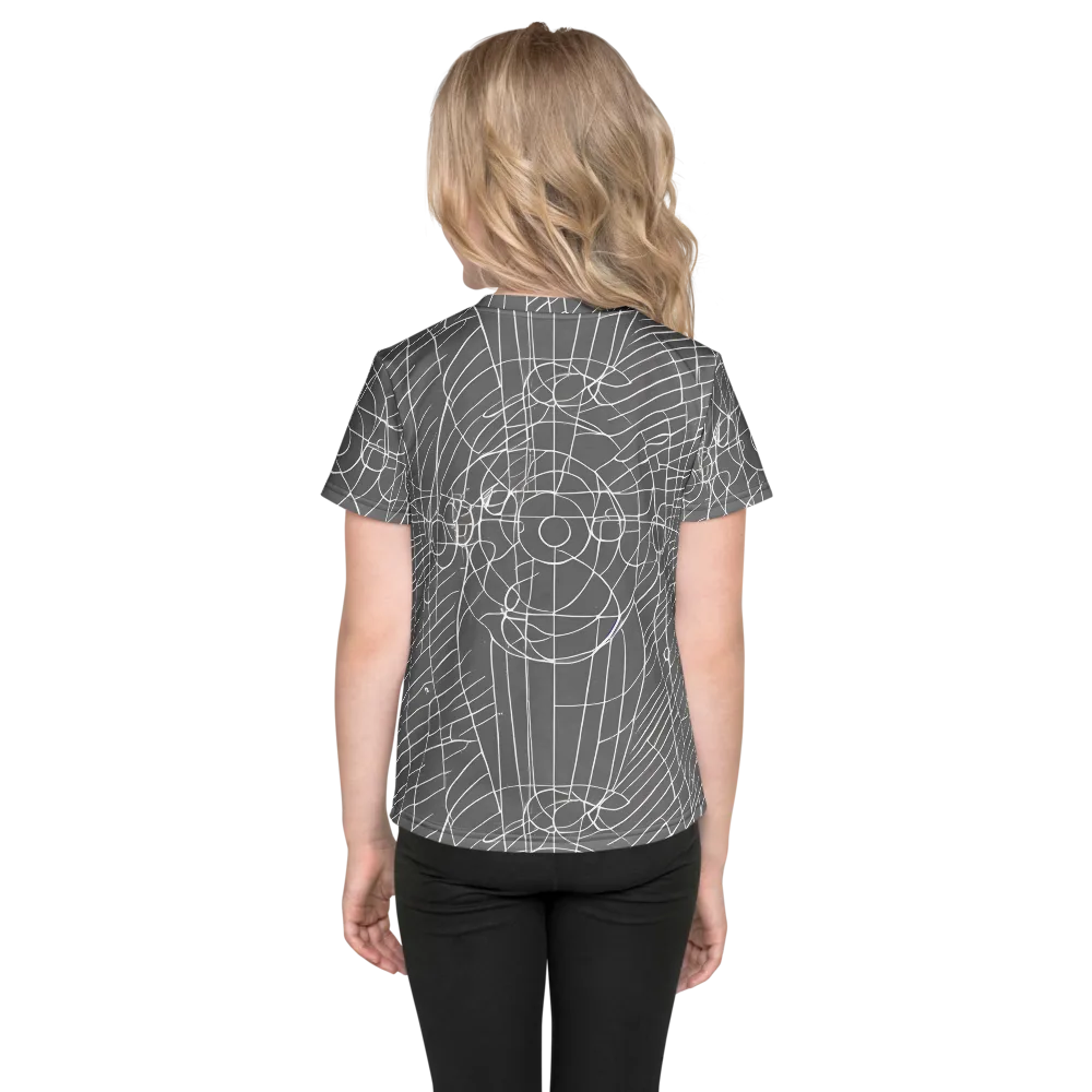 Cosmic Fabric on Kids Crew Neck T-Shirt — Back