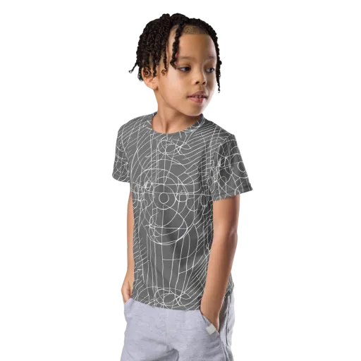 Cosmic Fabric on a Kids Crew Neck T-Shirt