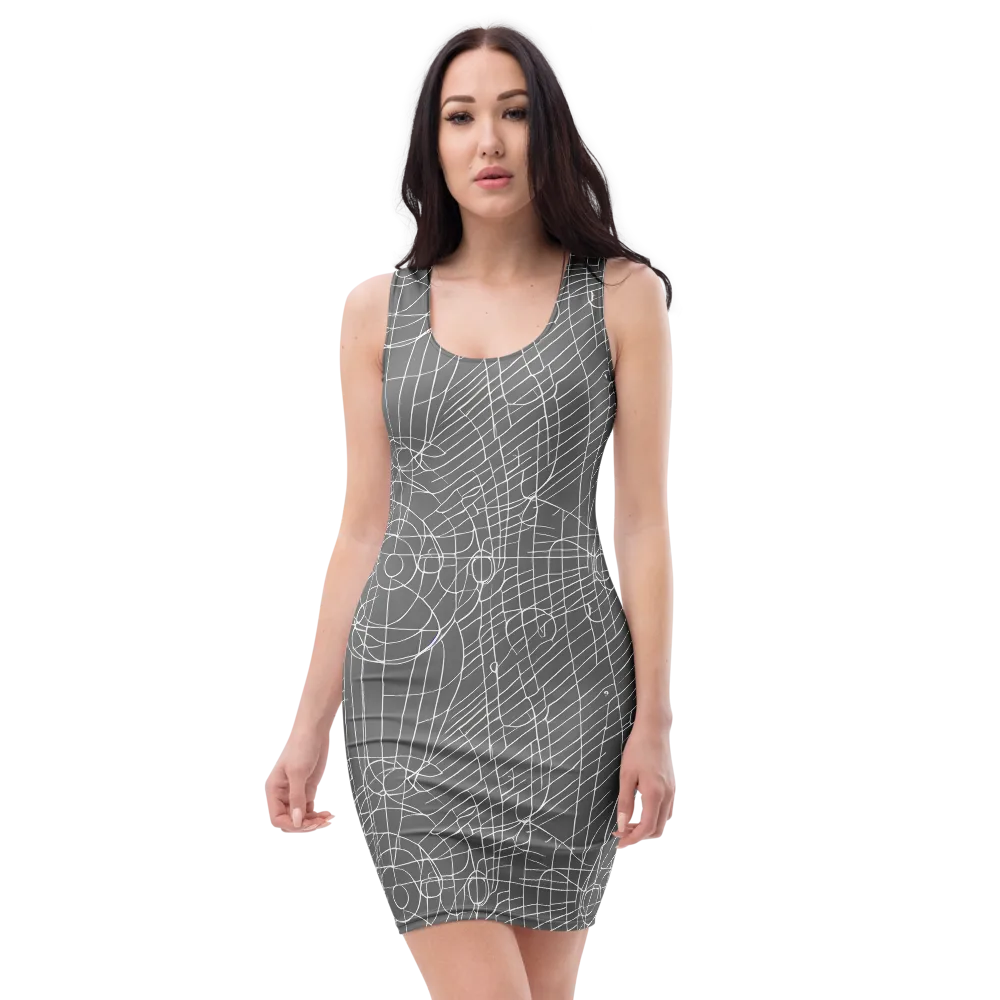 Cosmic Fabric on Bodycon Dress — Front
