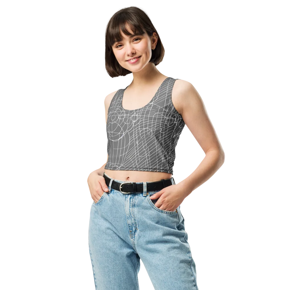 Cosmic Fabric on Crop Top — Front