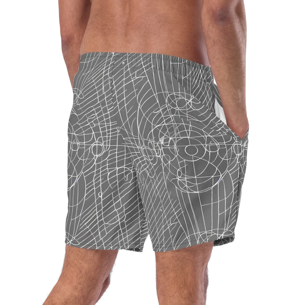 Cosmic Fabric on Swim Trunks — Right Back