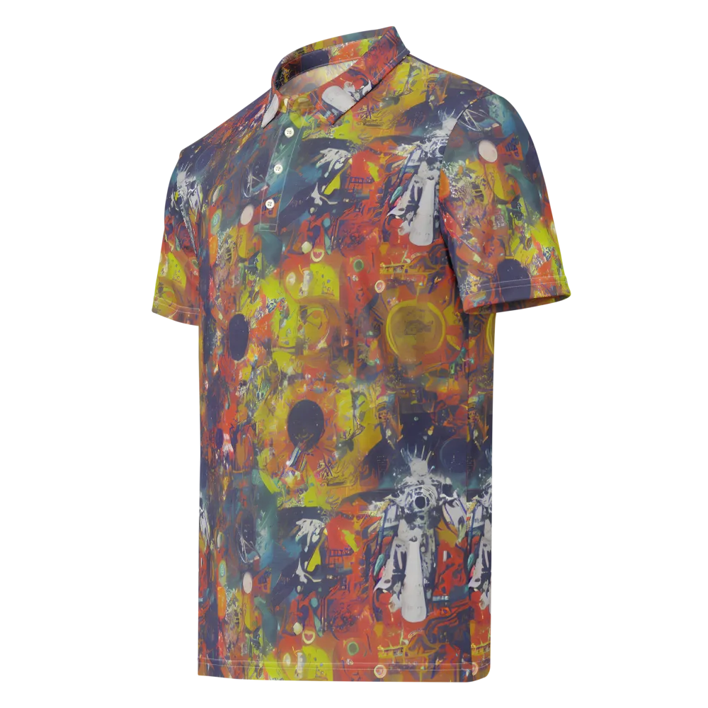 Lucid Revolution on Men's Slim Fit Polo Shirt — Left Front