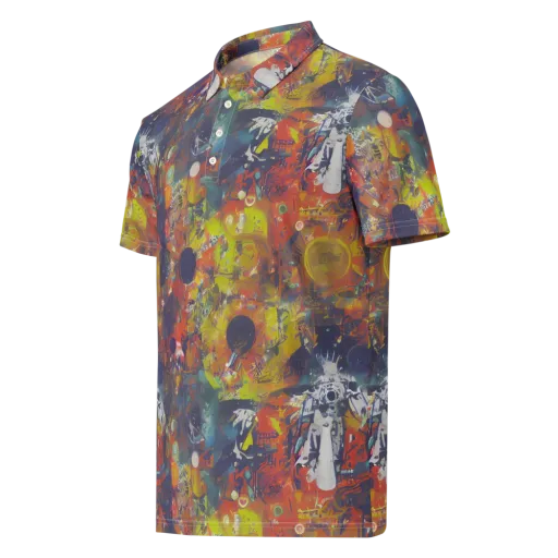 Lucid Revolution on a Men's Slim Fit Polo Shirt