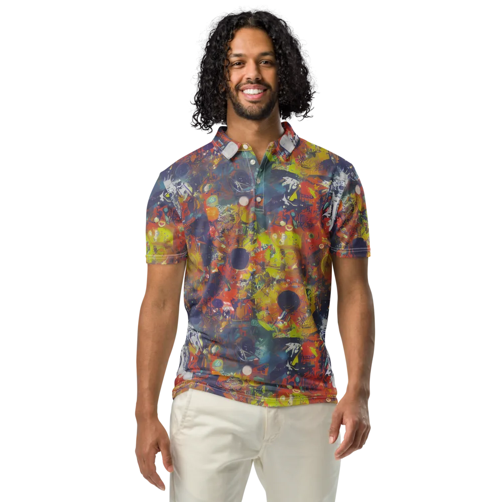 Lucid Revolution on Men's Slim Fit Polo Shirt — Front