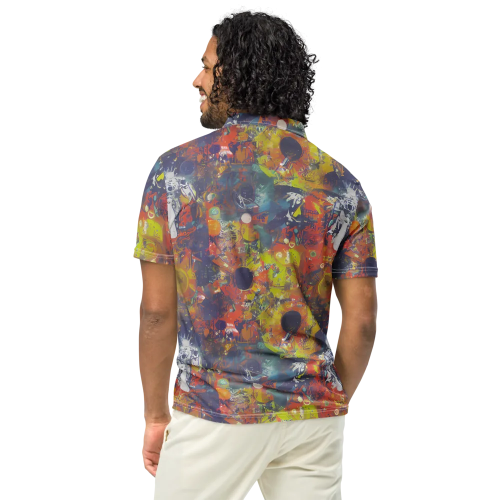 Lucid Revolution on Men's Slim Fit Polo Shirt — Back