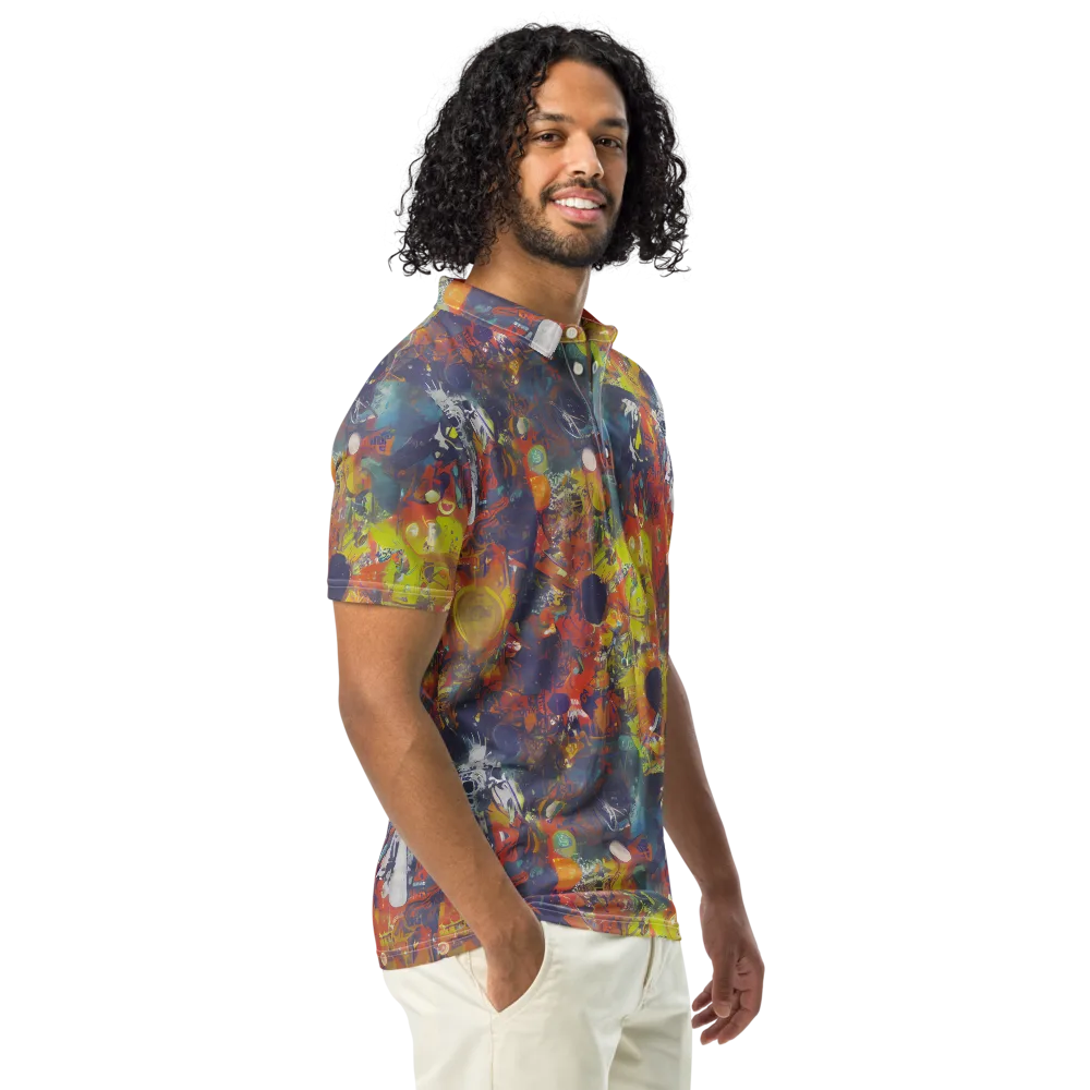 Lucid Revolution on Men's Slim Fit Polo Shirt — Right Front