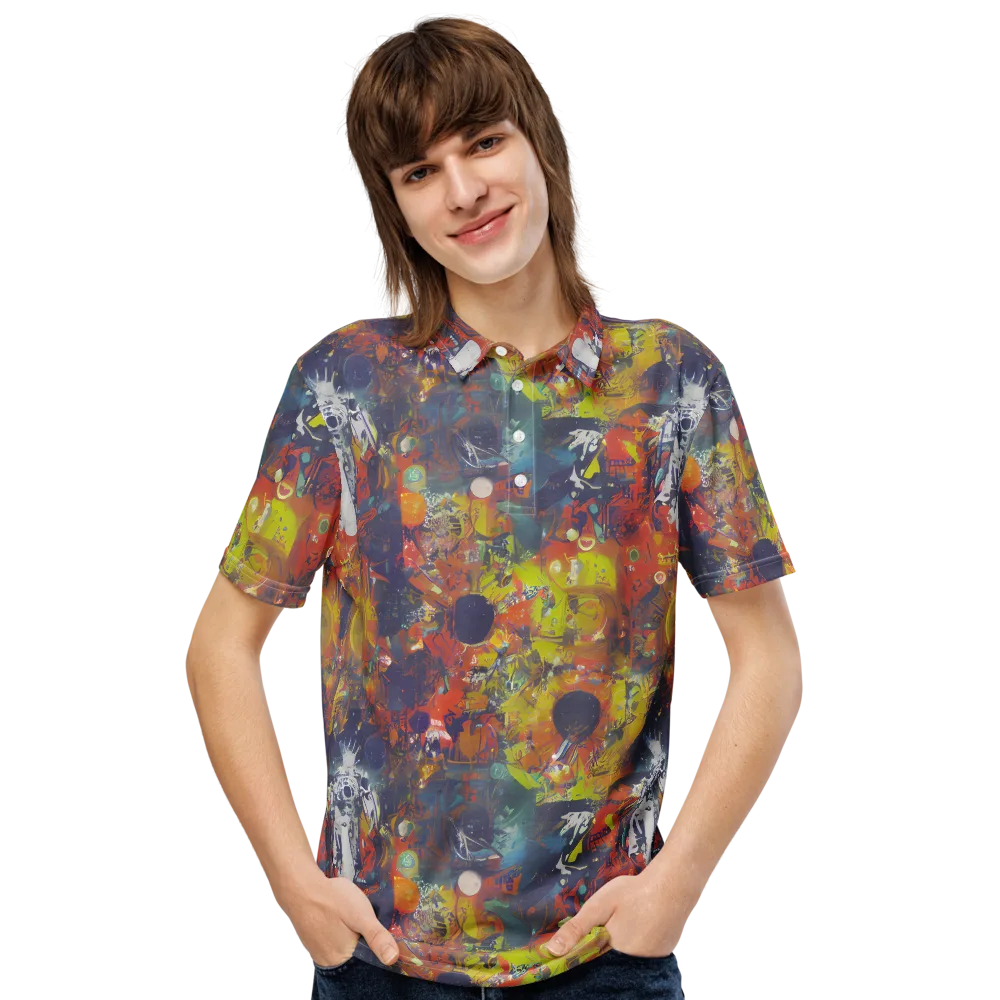 Lucid Revolution on Men's Slim Fit Polo Shirt — Front