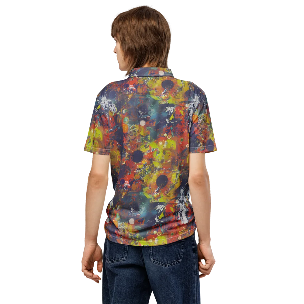 Lucid Revolution on Men's Slim Fit Polo Shirt — Back