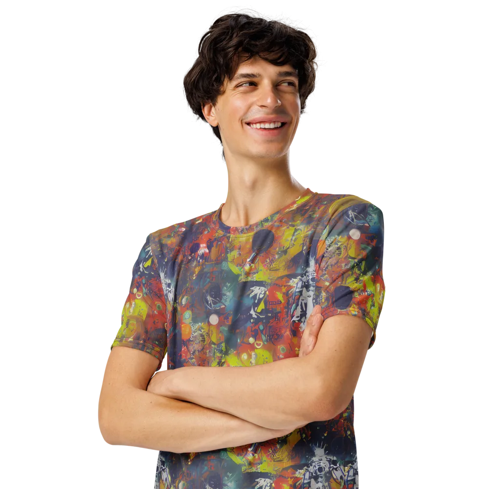 Lucid Revolution on Men's Crew Neck T-Shirt — Left Front