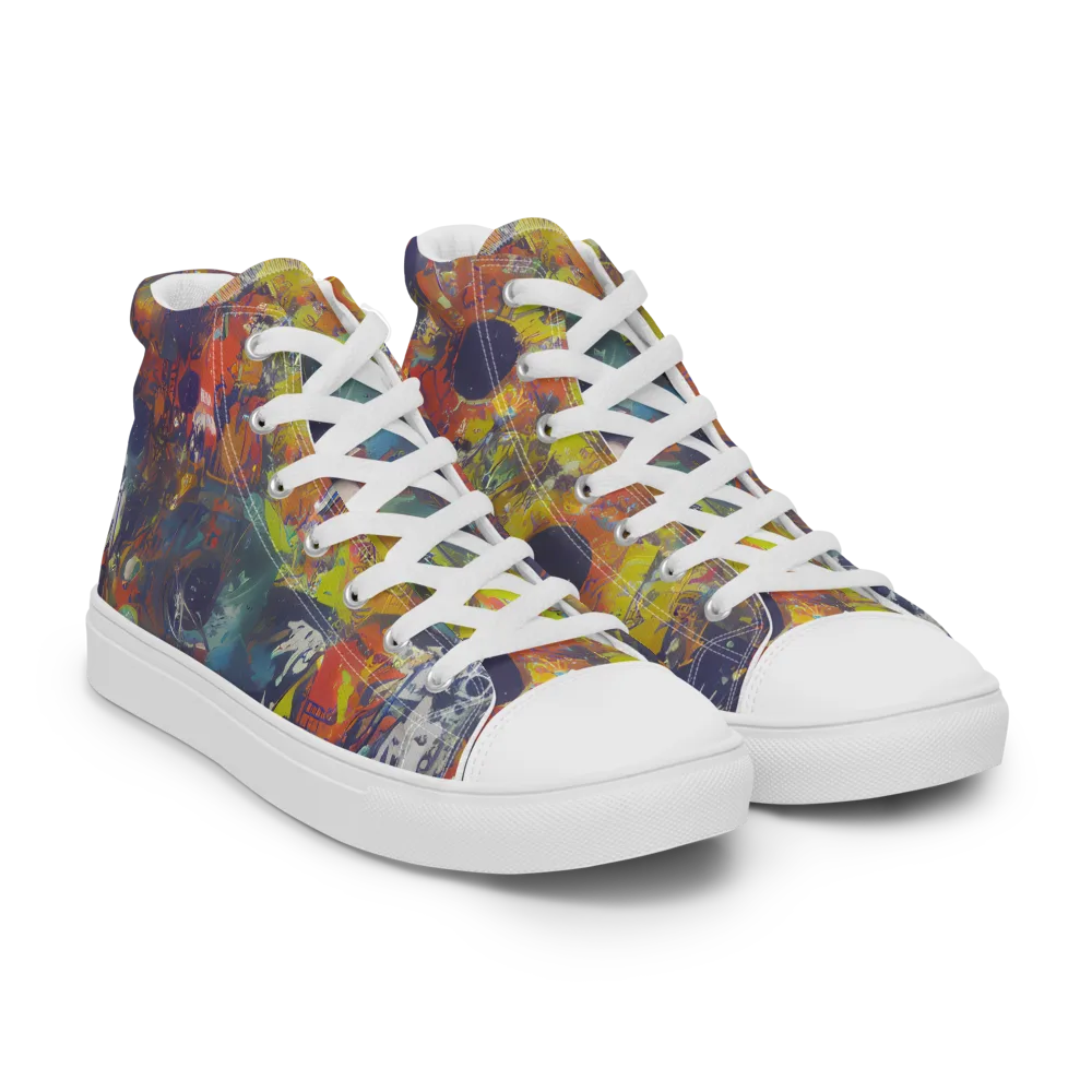 Lucid Revolution on Men's High Top Canvas Shoes — Right Front