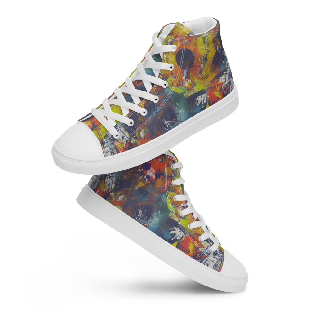 Lucid Revolution on Men's High Top Canvas Shoes — Front